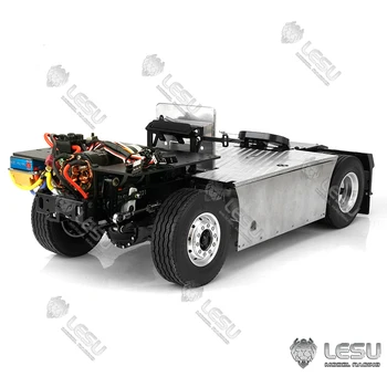 1/14 LESU симулация модел на играчка камион 4X4 шаси трактор с четири въздушни възглавници, джанти за големи пътувания, висок профил