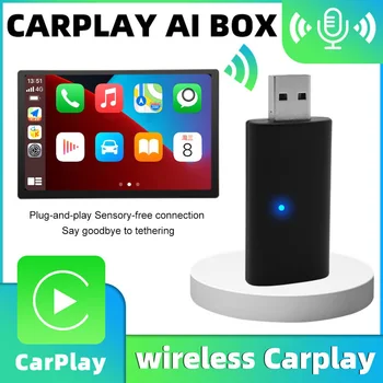 1 бр. за безжичен адаптер Carplay 5 Ghz безжичен адаптер CarPlay ключ USB интерфейс за мобилен телефон, съвместим с Bluetooth и Wi-Fi