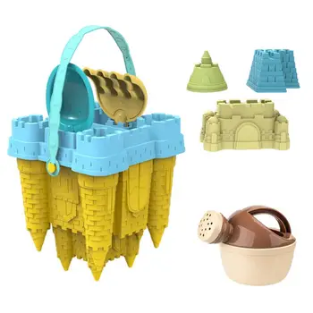 1 комплект привлекателна дълготрайни играчки от пясък за деца, форми за пясъчни замъци широка употреба, комплект за пясък, пясъчна гребло за облекчаване на стреса