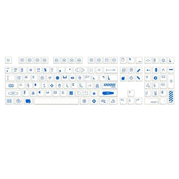 108 Клавиши Набор от Капачки за ключове XDA Blue Sign PBT DyeSubbed Keycap за Механична Геймърска Клавиатура Keycap направи си Сам