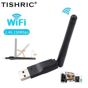 10ШТ TISHRIC USB WIFI Адаптер 8188 Компютърна Безжична Мрежова карта USB2.0 2,4 Ghz 150 Mbps-Wi-Fi Адаптер 802.11 n/g/b За windows PC