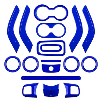 18 бр. декоративна рамка пръстен на Централното управление на салонные автоаксесоари за Wrangler син