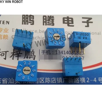 1БР внесен японски L S-2030 0-9/10 малко завъртане на ключа за кодиране 4: 1 положителен код, 0 мм дръжка