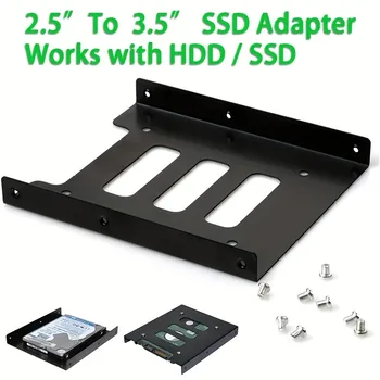 2,5-инчов SSD HDD 3,5-инчов метален монтажен адаптер за монтиране на Стена зарядно устройство за твърдия диск на КОМПЮТЪР