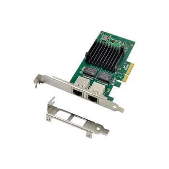2 Порта, RJ-45 PCIe X4 Двойна Гигабитная Карта Ethernet Intel I350AM2 с чип 1000 Mbps Сървър Мрежова карта lan Адаптер Сървър Контролер