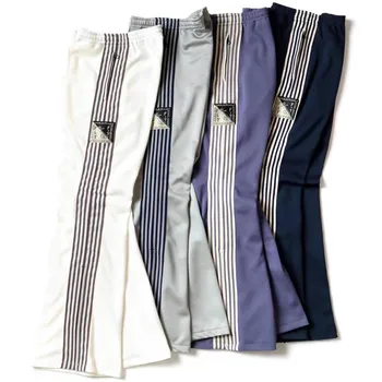 2023 KAPITAL, Японски три-цветни ежедневни панталони от полиестер с страничния цип на вертикални райета, разтеглив KZ956