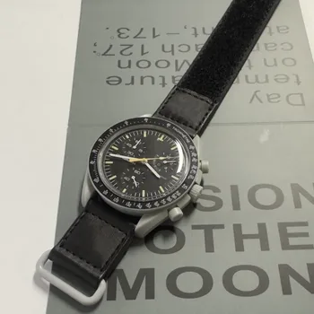 2023 Гореща разпродажба Двойка модели Moon Watch Мултифункционален водоустойчив пластмасов корпус Бизнес-хронограф, исследующий планетарни часове AAA