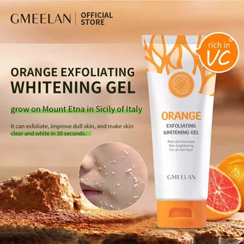 50 g x 2 бр GMEELAN Оранжево избелващ и ексфолиращ гел-скраб за лице и тяло, кожата осветляющий