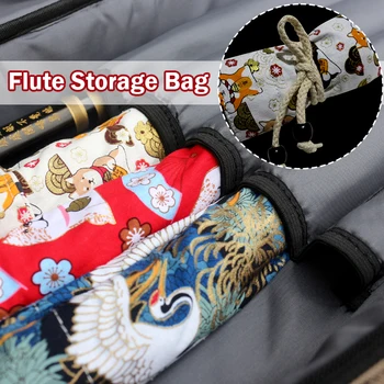 60/80 см чанта за съхранение на флейта, преносим прахоустойчив калъф, бамбук чанта за флейта, вграден склад за носене на открито