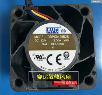AVC DBPK0428B2S Y034 DC 12v 3A 40x40x28 мм 4-жични от страна на сървъра на вентилатора за охлаждане на