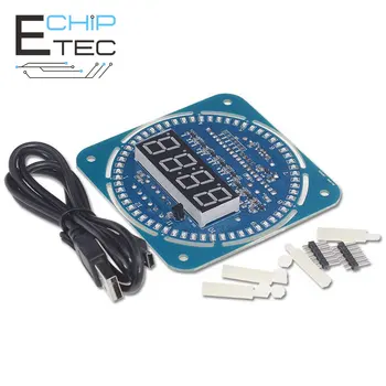 DS1302 Електронни Часовници Дъска за Въртящи Led Дисплей Творчески Температурен Дисплей Часовник САМ Модул