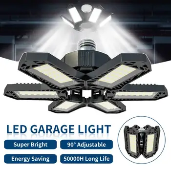 E26/E27 led гаражни тела с 6 регулируеми панели Таван работна лампа за магазин за съхранение /цех в склад, Промишлено осветление