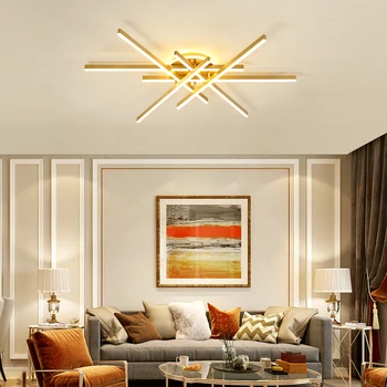 Jmzm Нов стил, полилей за всекидневната, въртящи се в един прост, модерен led тавана лампа, творческа атмосфера, лампи в скандинавски стил за спални
