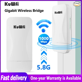 KuWFi Открит Wi-Fi Рутер 1000 Mbps Wifi Мост 5,8 G Безжичен Ретранслатор Точка-Точка на Далечни разстояния 1-2 км на Покритие на Wi-Fi За Камерата