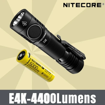 NITECORE E4K 4400 Лумена Акумулаторна EDC Фенерче С батерия NL250 5000mAh