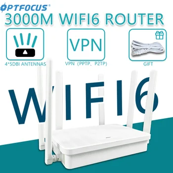 OPTFOCUS WIFI6 6e 3000 Mbps Wifi Рутер Gigabit 1G Flash VPN МРЕЖА WIFI 6 AX3 Рутер 5dBi Антена Wifi Roteador Wifi 6 рутер.