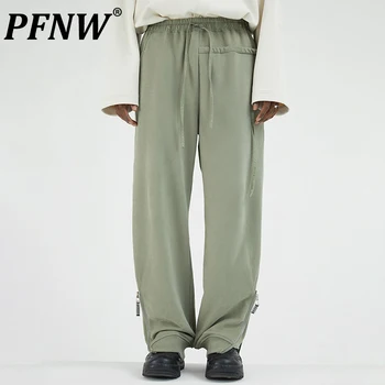 PFNW Пролет Есен Мъжка Мода Множество Износване на Закона Нишевый Дизайн Спортни Панталони на съвсем малък Свободни Ежедневни Спортни Памучни Панталони 28A0055