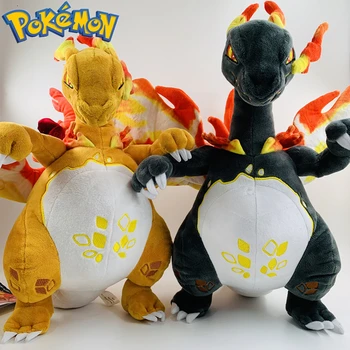 Pokemon 38 см Оригинално аниме Dynamax Charizard плюшен играчка Огнен дракон джобен чудовище Мека играчка Украса на стаята подарък за рожден ден на детето