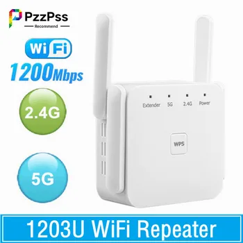PzzPss 5 Ghz Безжична Wi-Fi Ретранслатор 1200 Mbps Wifi Рутер удължителен кабел 2,4 G Усилвател Wi-Fi Далечни разстояния 5G Усилвател на сигнала на Wi-Fi Ретранслатор