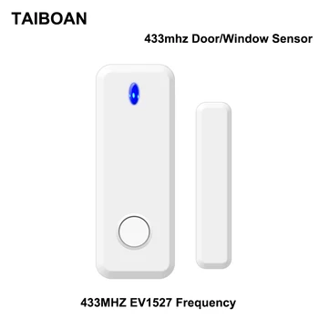 TAIBOAN 433 Mhz Безжични Вратата Сензор Аларма Нов Прозорец Открит/Закрит Детектор Аксесоари за Домашни Алармени системи Домакин/Панел