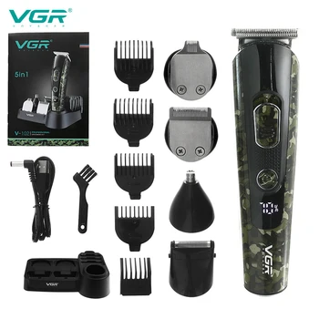 VGR Набор от продукти За Грижа За Конете Професионален Тример За Косми В Носа Самобръсначка Безжична Машина За Подстригване на Коса Машина За Подстригване на Коса Тример за Мъже V-102
