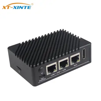 XT-XINTE NanoPi R5S Рутер RK3568 Двойна 2,5 G + Gigabit 2 GB + 8 GB EMMC/4 + GB 16 GB EMMC RAM Мини-Такса за разработка с Метален корпус