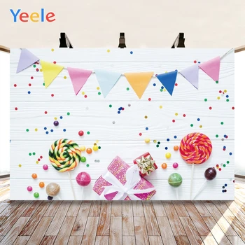 Yeele Bunting Candy Детски фонове за парти по случай рождения ден на Снимка Фон Фотофон Картина за детска стая на фото студио по индивидуална заявка