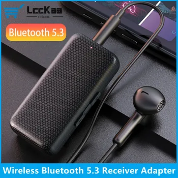 Автомобилен приемник, Bluetooth 5.3, безжичен аудиоадаптер за музикални разговори по високоговорител, 3.5 мм AUX адаптер за автомобилната/домашна стерео / слушалки