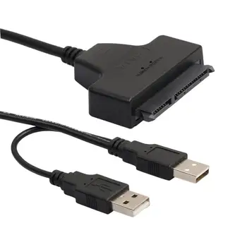 Адаптер за твърд диск Sata към USB 2.0 Поддръжка 2,5 инч(и) HDD 7 + 15pin SATA Кабел за твърд диск Адаптер за SATA SSD и HDD конвертор