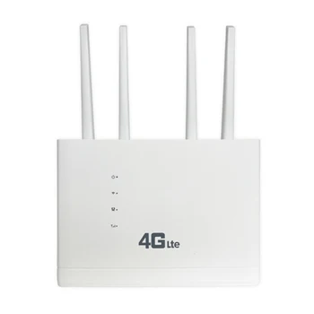 Безжичен рутер 4G 150 Mbps Безжична точка за достъп Външна антена мрежов модем СИМ-карта 4 мрежови порта-Широк обхват