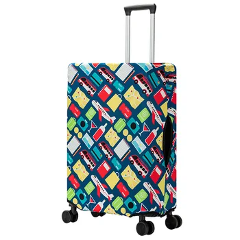 Высокоэластичный багажното защитен калъф Jeemns за куфара 20-35 см, количка с 3D-принтом, защита на куфара, пылезащитная чанта за съхранение