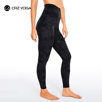 Дамски панталони за йога CRZ YOGA, меки панталони за йога, 25 инча, гамаши за йога с матово покритие, спортни чорапогащник с висока талия