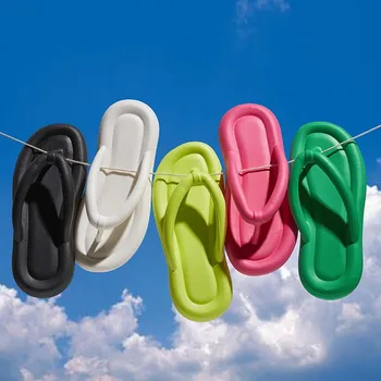 Дамски чехли, летни 2023, нов цвят, мека подметка с клипс, лилави чехли, дамски мини пързалки за баня