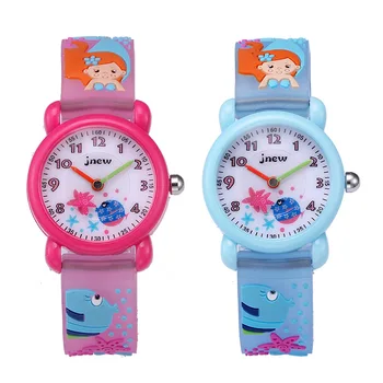 Децата харесват мультяшные детски часовник с русалочкой, дизайн дигитален циферблат с две игли, водоустойчиви спортни часовници за момчета и момичета