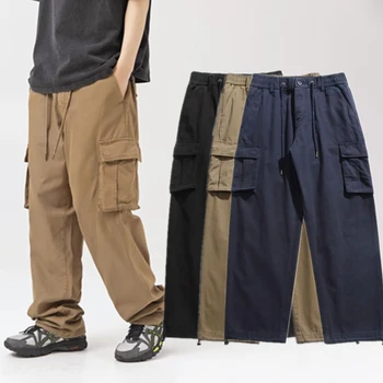 Джени и Дейв многоцветен High Street джоба Тела Свободни ежедневни панталони 2XL 3XL 4XL Американски стил Ретро Директни Карго панталони за мъже