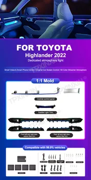 За Toyota Highlander, 2022; специално с лампа; неонова лампа; поставка за чаши на централната конзола; вратата говорител; с лампа