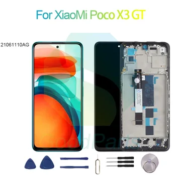 За XiaoMi Poco X3 GT Подмяна на екрана на дисплея 2400*1080 21061110AG Poco X3 GT LCD сензорен дигитайзер