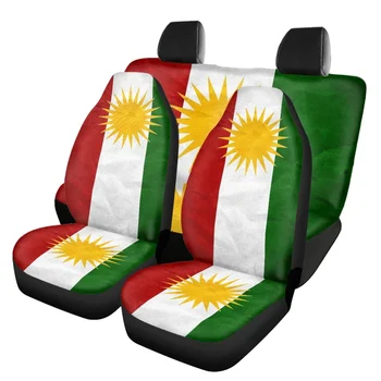 Калъф за авто седалки с флага на Кюрдистан, дизайн, подходящи за повечето автомобилни сверхпрочных нескользящих покривала за предните и задните седалки, аксесоар за декорация на интериора