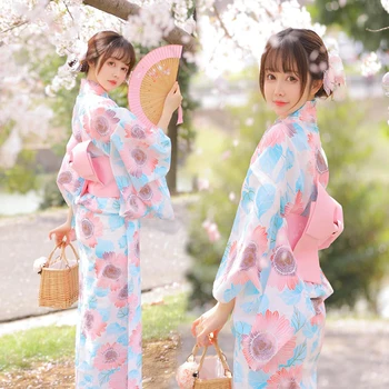 Кимоно Дамски официалната японска дрехи Реколта традиционни рокли Халат Юката Костюми за cosplay Представянето на Фотосесията Гейша