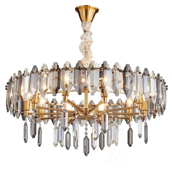 Луксозен кристален полилей, лампа за дневна, постмодернистский led декоративни светлини, ресторант, вила, дизайн на лампа