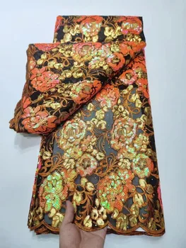 Луксозна лейси плат с пайети, висококачествен африкански дантели, с пайети, френски тюл, лейси плат, швейцарско дантела, нигерийски мрежести платове за рокли