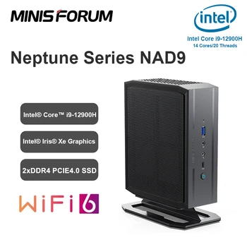 Мини-форум NAD9 Мини-КОМПЮТЪР на Intel Core i9 12900H Iris Xe Графика DDR4 PCIE4.0 SSD Настолен компютър Windows 11 Mini PC Gamer WiFi6
