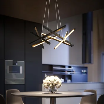 модерна led полилей за всекидневна, кухня, трапезария, спалня, минималистичная копие дизайнерско вътрешно осветление