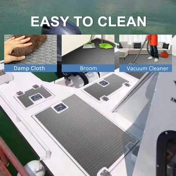 Морската противоскользящий пода е от шперплат от пеноматериала ЕВА, аксесоари за лодки и скоростни лодки лесен за почистване и инсталиране, диамантени ленти