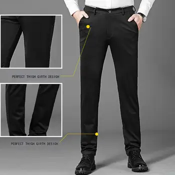 Мъжки бизнес панталони с джобове с ципове и копчета разтеглив костюмные панталони мъжки обикновена ежедневни панталони на директно намаляване на