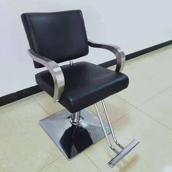 Мъжки коса стол с регулируема парикмахерским фотьойл в стил ретро и реверсивным дизайн