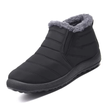 Неразрушаемая водоустойчив зимни обувки за жени, дебели топли обувки на една плюшена подплата с плъзгане подметка, зимна подарък за мама