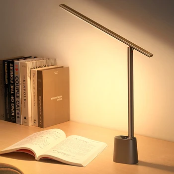 Новата светодиодна настолна лампа за защита на очите, димиране офис лампа Smart USB, десктоп зареждане, обучение на очите, сгъваема настолна лампа за четене