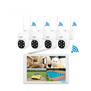 Нови безжични WiFi камери за сигурност De Seguridad, 4-канален видеорекордер, 10,1-инчов LCD монитор, комплект система за видеонаблюдение