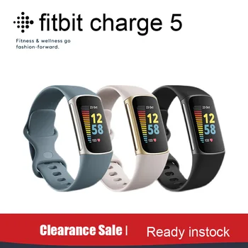 Оригинални умен часовник Fitbit Charge 5, спортен тракер, здраве, монитор на сърдечната честота, монитор сън, ЕКГ, водоустойчив смарт часовници IOS Android